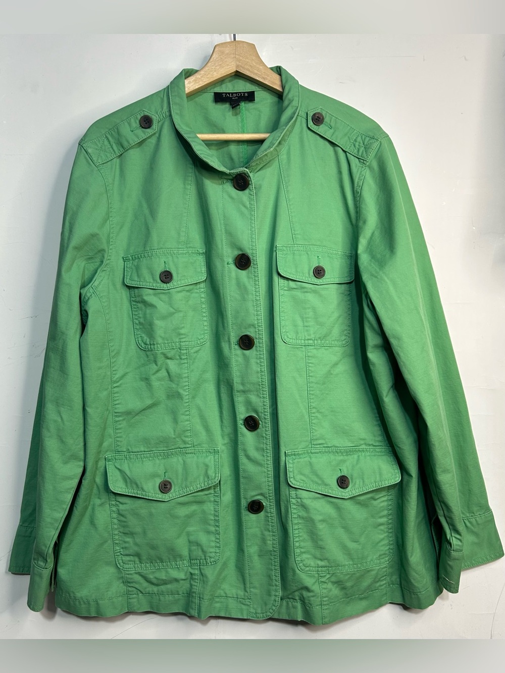 Talbots Green Cotton Utility Jacket 2X- NWOT
